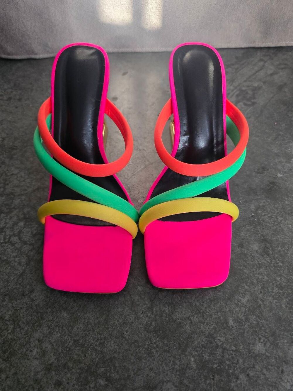 Multi Colored Heeled Sandals